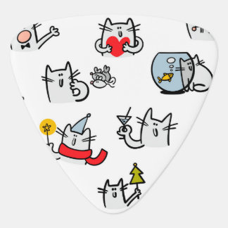 Funny cats, milk and magic. guitar pick