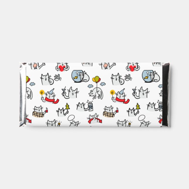 Funny cats, milk and magic. hershey bar favors (Front)