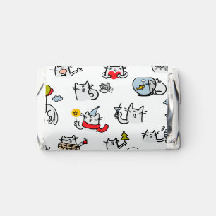 Funny cats, milk and magic. hershey's miniatures