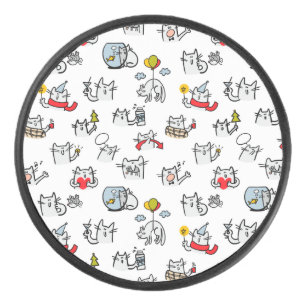 Funny cats, milk and magic. hockey puck