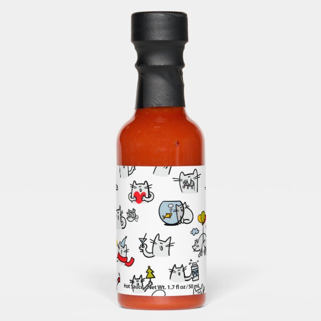Funny cats, milk and magic. hot sauces (Front)