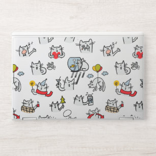 Funny cats, milk and magic. HP laptop skin