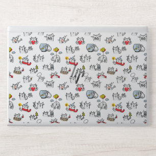 Funny cats, milk and magic. HP laptop skin