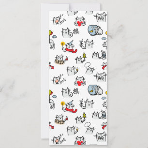 Funny cats, milk and magic. invitation