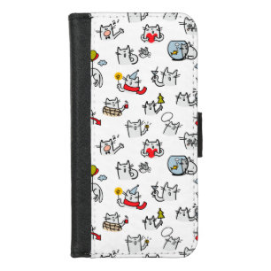 Funny cats, milk and magic. iPhone 8/7 wallet case