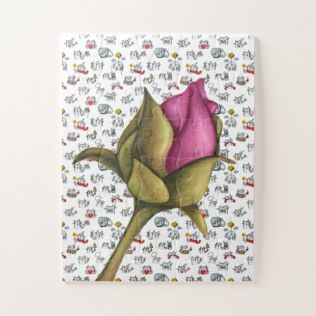 Funny cats, milk and magic. jigsaw puzzle (Vertical)