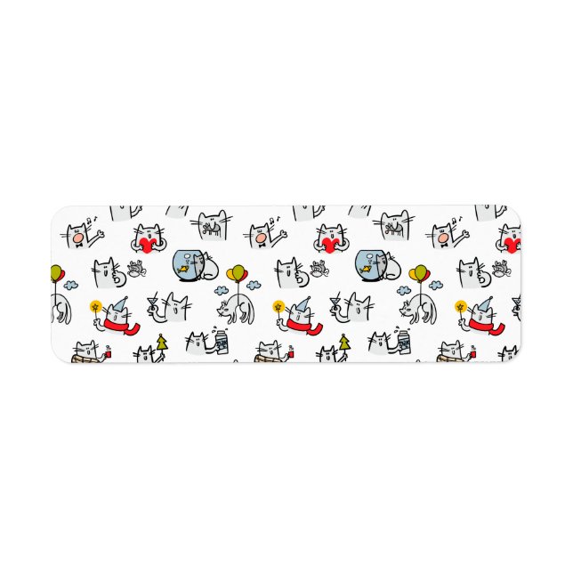 Funny cats, milk and magic. label (Front)