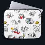 Funny cats, milk and magic. laptop sleeve<br><div class="desc">-</div>