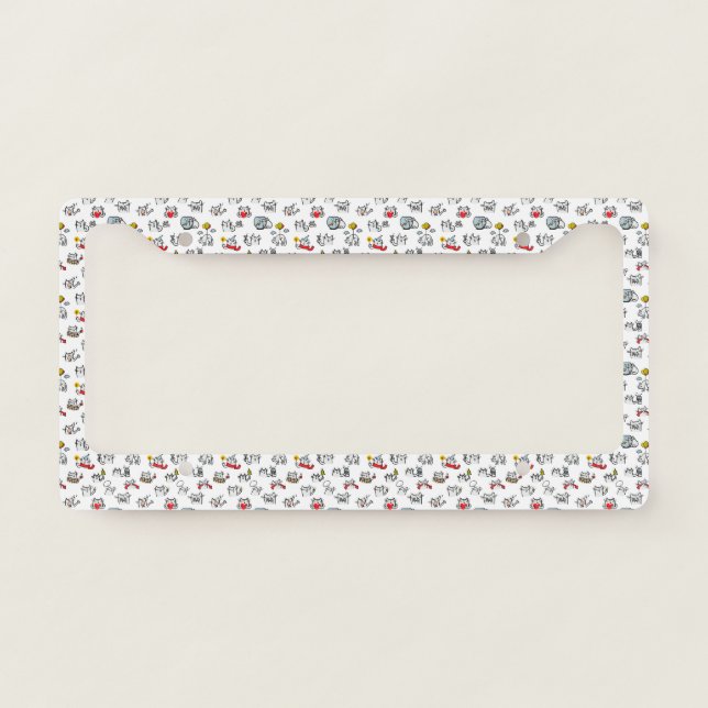 Funny cats, milk and magic. license plate frame (Front)