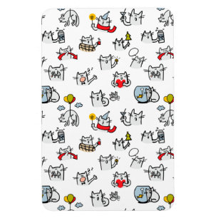 Funny cats, milk and magic. magnet