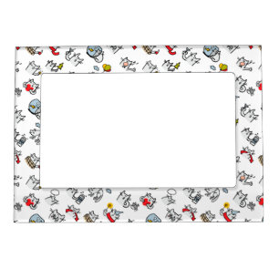 Funny cats, milk and magic. magnetic frame
