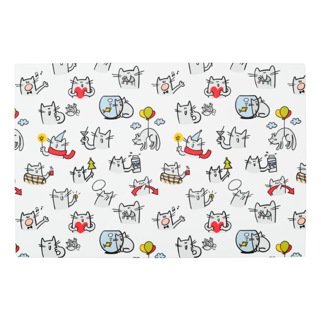 Funny cats, milk and magic. metal print (Front)