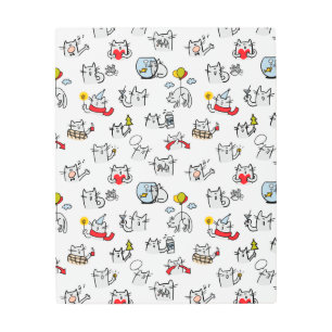 Funny cats, milk and magic. metal print