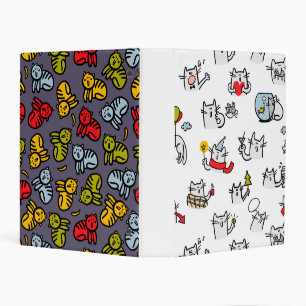 Funny cats, milk and magic. mini binder