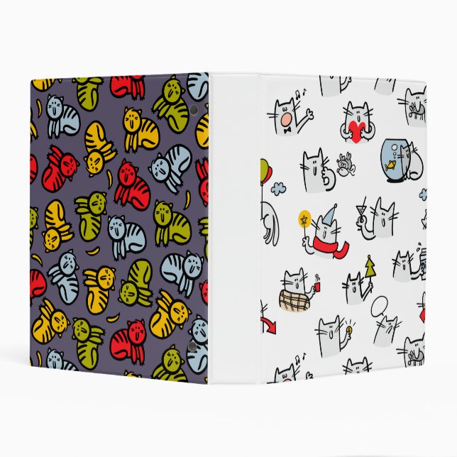 Funny cats, milk and magic. mini binder (Background)