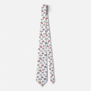 Funny cats, milk and magic. neck tie