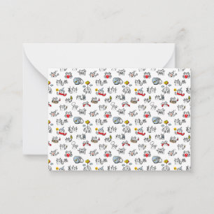 Funny cats, milk and magic. note card