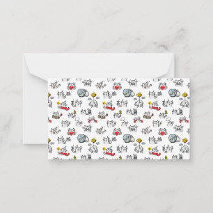 Funny cats, milk and magic. note card