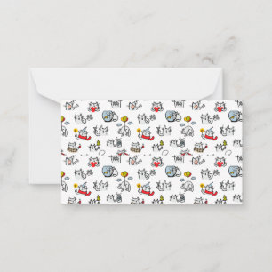 Funny cats, milk and magic. note card