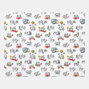 Funny cats, milk and magic. outdoor rug