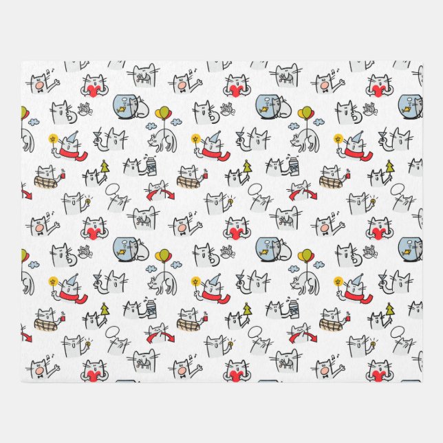 Funny cats, milk and magic. outdoor rug (Front)