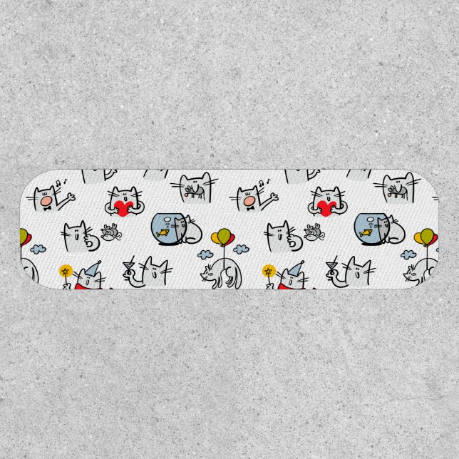 Funny cats, milk and magic. patch (Front)