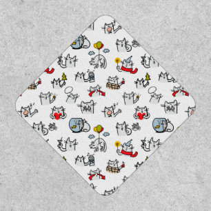 Funny cats, milk and magic. patch