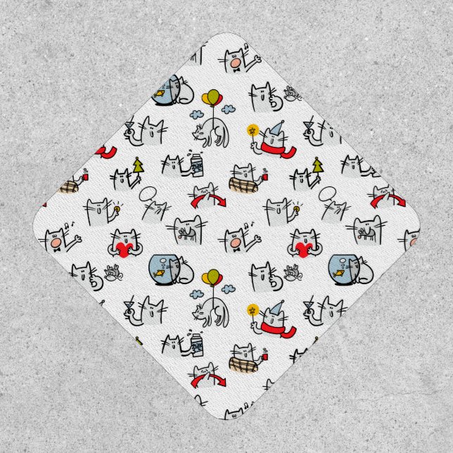 Funny cats, milk and magic. patch (Front)