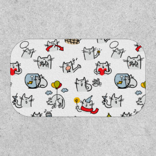 Funny cats, milk and magic. patch