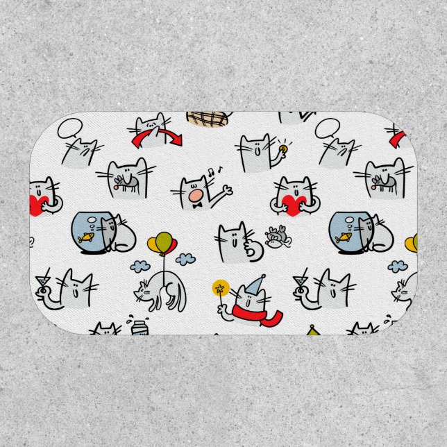 Funny cats, milk and magic. patch (Front)