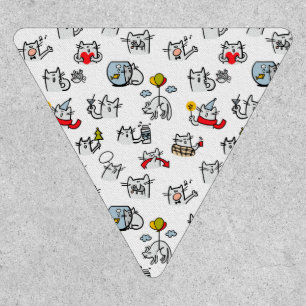 Funny cats, milk and magic. patch