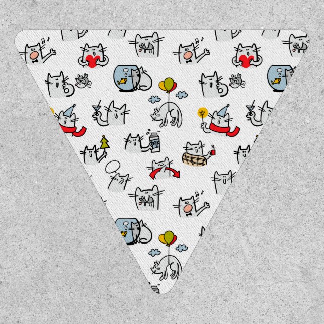 Funny cats, milk and magic. patch (Front)