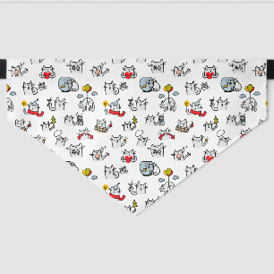 Funny cats, milk and magic. pet bandana collar