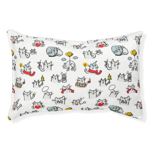 Funny cats, milk and magic. pet bed
