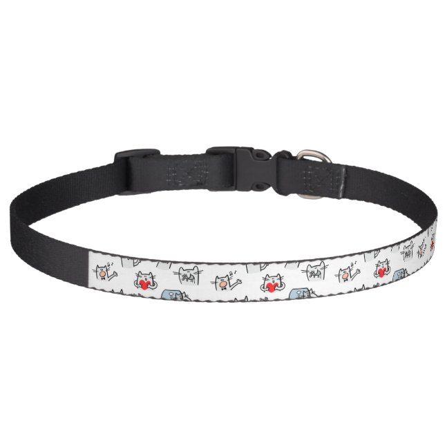 Funny cats, milk and magic. pet collar (Front)