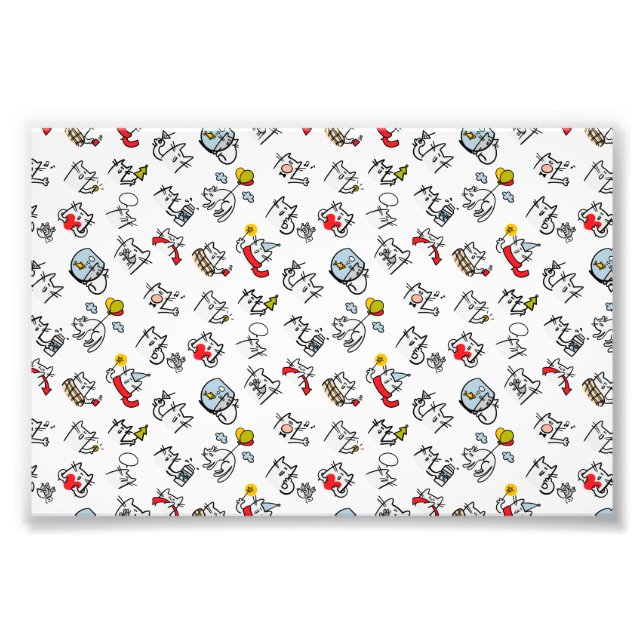 Funny cats, milk and magic. photo print (Front)