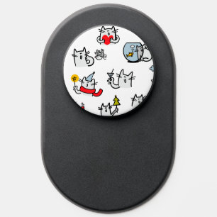 Funny cats, milk and magic. PopSocket