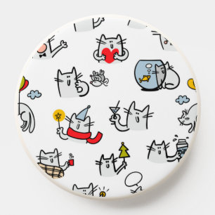 Funny cats, milk and magic. PopSocket