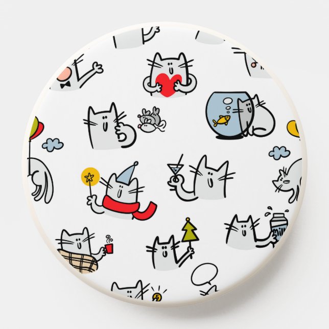 Funny cats, milk and magic. PopSocket (Popsocket)