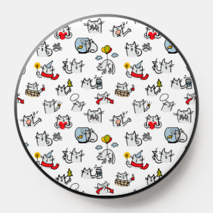 Funny cats, milk and magic. PopSocket