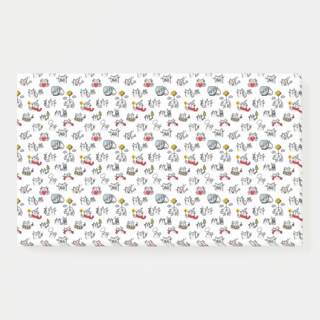 Funny cats, milk and magic. post-it notes (Front)