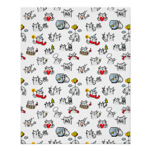 Funny cats, milk and magic. poster