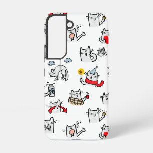 Funny cats, milk and magic. samsung galaxy s22 case