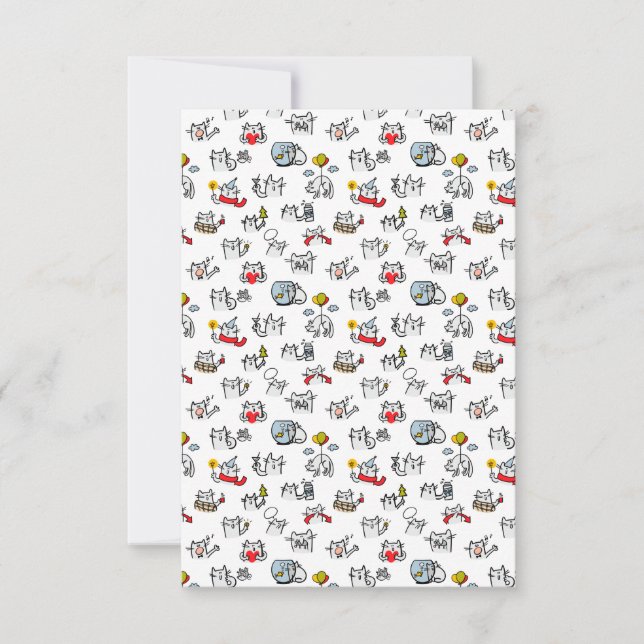 Funny cats, milk and magic. save the date (Front)