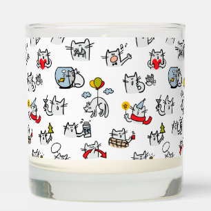 Funny cats, milk and magic. scented candle