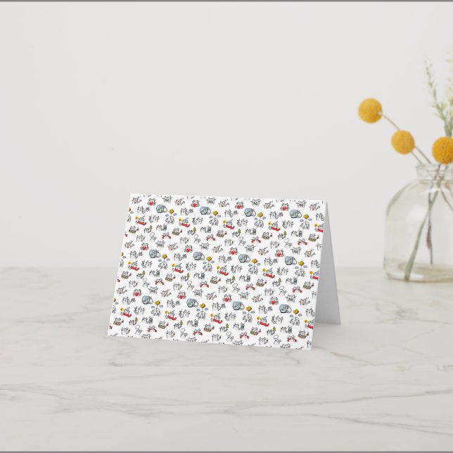 Funny cats, milk and magic. thank you card (Front)