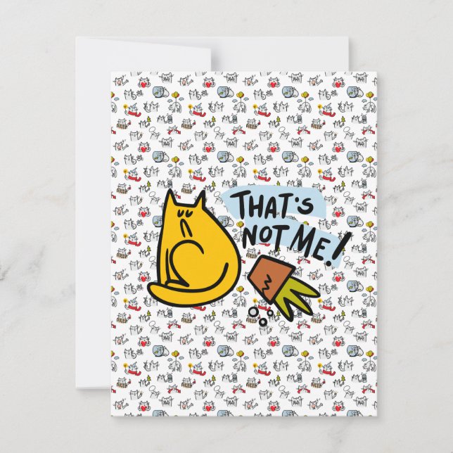 Funny cats, milk and magic. thank you card (Front)