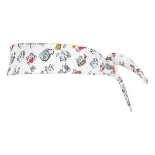 Funny cats, milk and magic. tie headband