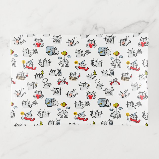 Funny cats, milk and magic. trinket tray (Front)