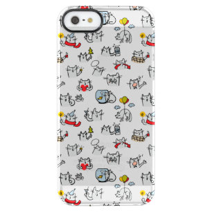 Funny cats, milk and magic. clear iPhone SE/5/5s case